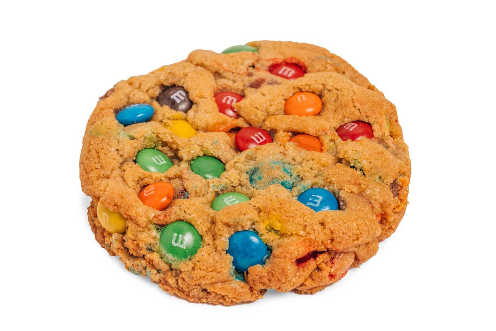 Sugar cookie made with M&Ms.